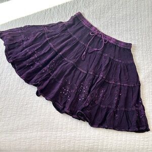 purple dark fairy skirt with sequins